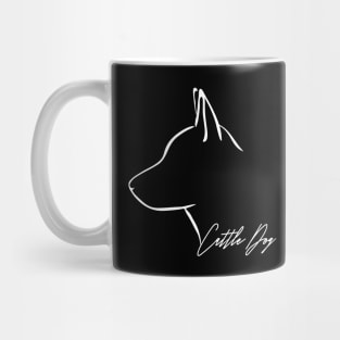 Proud Cattle Dog profile dog lover gift Mug